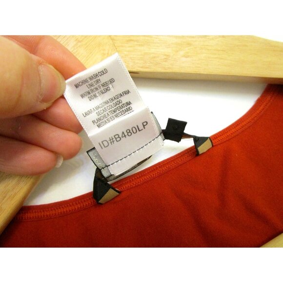 BCBG MAXAZRIA Orange Ruched Stretch Wide Strap Blouse/Tank Top - Size Med/Large - Picture 4 of 15